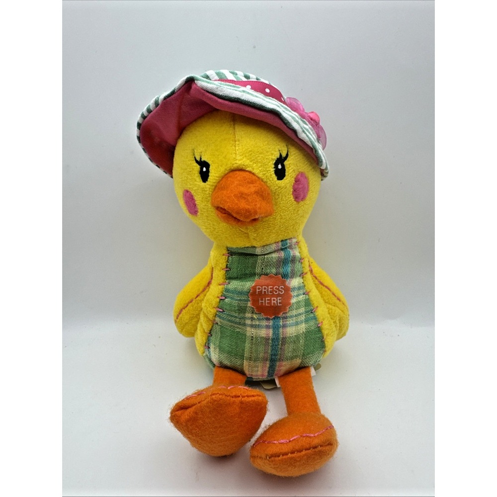 VTG‎ Bath and Body Works Quacking Tunes Musical Plush Toy Green/White/Pink Hat
